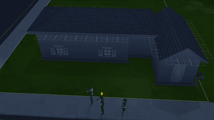 A house-in-progress in The Sims 4. You can purchase homes pre-built, but where's the fun in that?