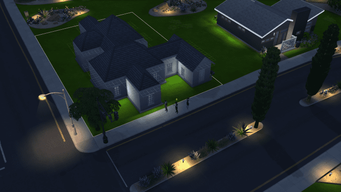 A completed house in The Sims 4.