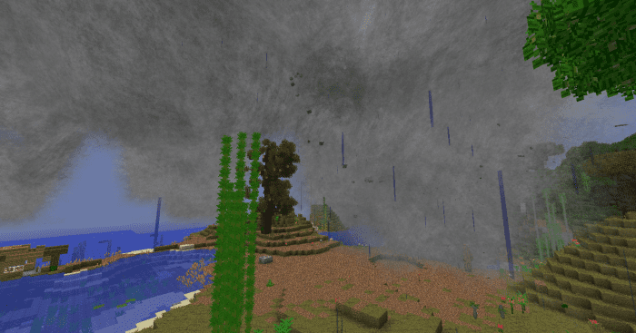 Tornadoes will tear the grass right out of the dirt and leaves off of the trees, leaving a shattered landscape behind.