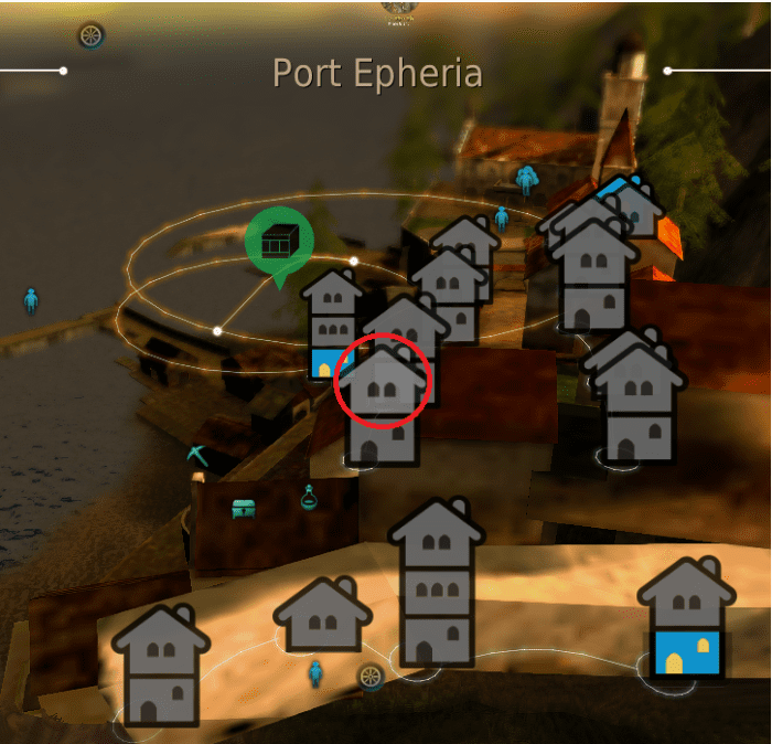 Here is the location of the shipyard at Port Epheria were you can build the Epheria sailboat. You need a total of 12 contribution points to access this shipyard.