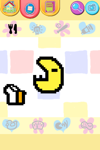 Feeding your Tamagotchi is important for its health, but don't overfeed it!