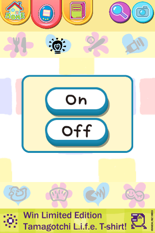 If your Tamagotchi pet is sleeping, you can turn the lights off to make it happier.