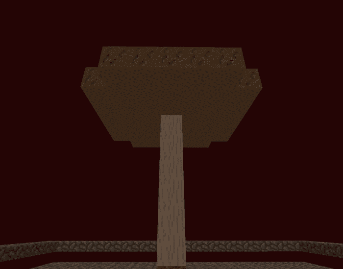 The nether's infinite darkness and space is great for growing giant mushrooms!