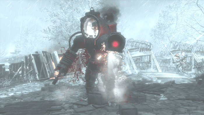 Shoot or Melee the red light to break Panzer Soldat's connection with the Claw.