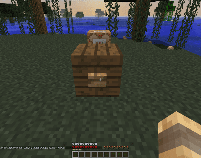 Adventure maps use command blocks to express dialogue between characters.