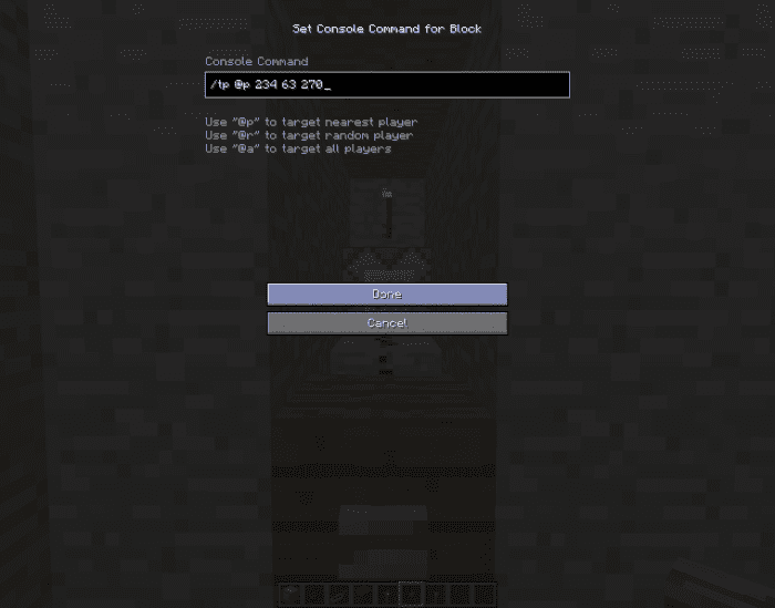 Players can use the teleport command to travel to any location in the "Minecraft" world.