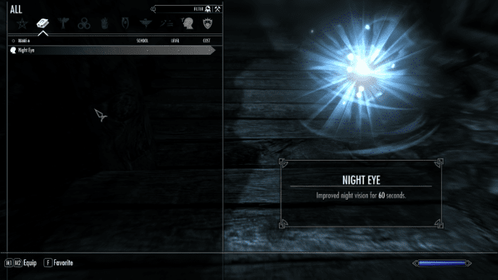 The new Sky UI mod for Skyrim showing a redesigned UI.