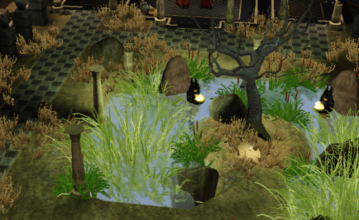 The keystone can be found next to this tree on the ground floor of the Pyramid of the Wind
