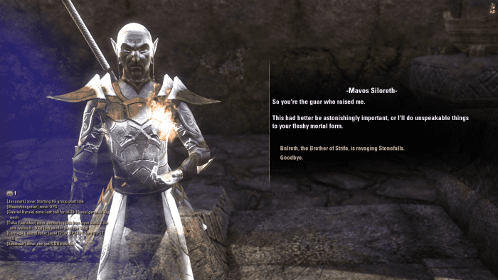 Mavos Siloreth, a short-tempered and caustic spirit met during the Mystery of Othrenis quest in The Elder Scrolls Online.