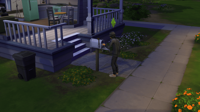 A sim submitting a book for publication in "The Sims 4" by sending it through the mail. Sims can create as many books as they like via the Writing skill.