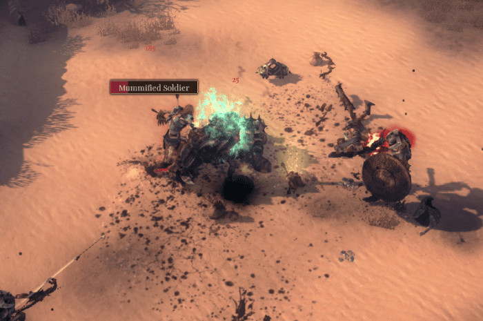 The Ironclad Zombie smashes a group of Mummified Guards. Mummified Guards can only be destroyed for good if their local Revenant is eliminated first.