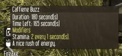 When activated, a small cup icon will appear to indicate the Caffeine Buzz Buff.