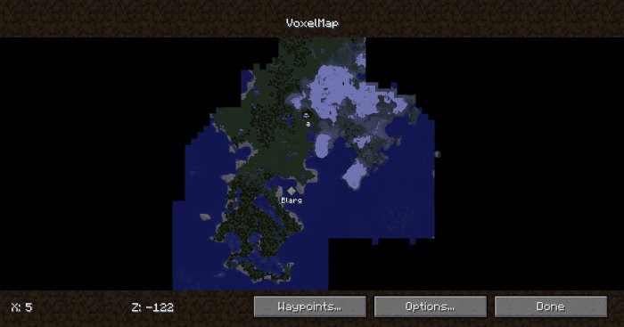 Voxelmap may not be the prettiest or most detailed of the bunch, but it has nearly everything you need and is a good bit lighter on your system.