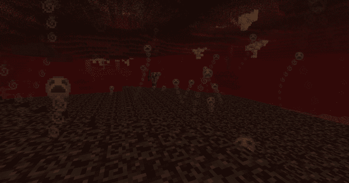While the small vines underneath netherrack are almost unnoticeable, you really cannot miss the floating souls around soul-sand.