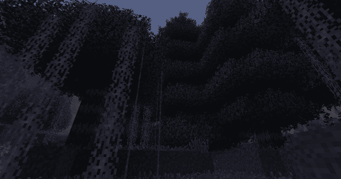 Better Foliage's improvements even work with mod-added trees, such as those in Biomes O' Plenty's Ominous Woods biome.