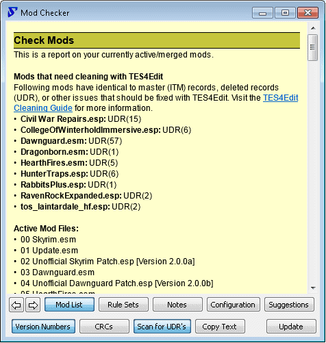 Wyre Bash will clean all of your Skyrim mods of dirty edits which can cause your mods to not work together correctly.