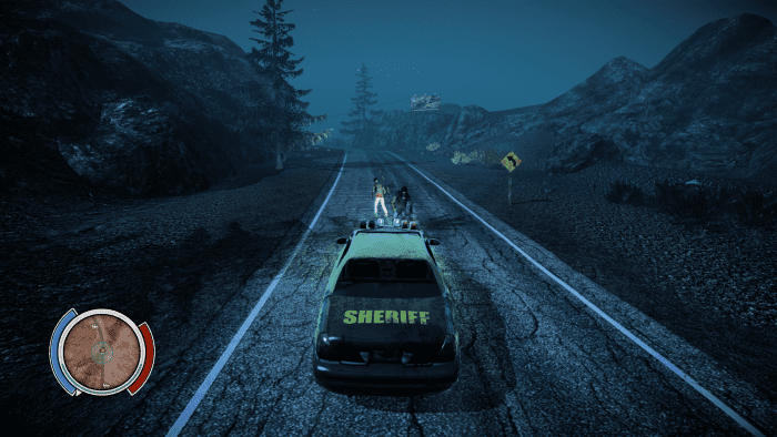 The Police Cruiser is one of the best vehicles to have. Yes I took this screenshot before it got bloodier.