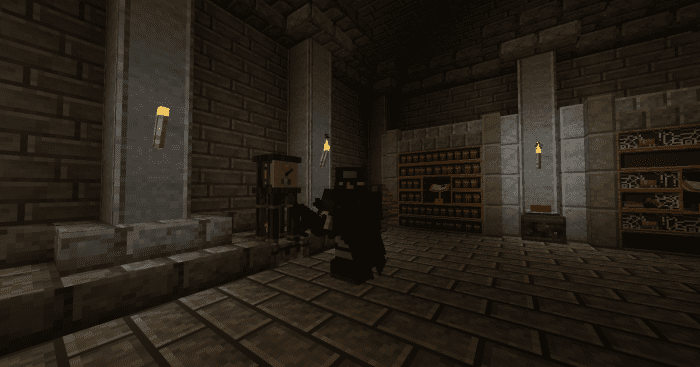 The Dye Machine works even with some of the more unusual types of mod-added weapons, such as this now-black Cinderfall Sword from Lycanite's Mobs.