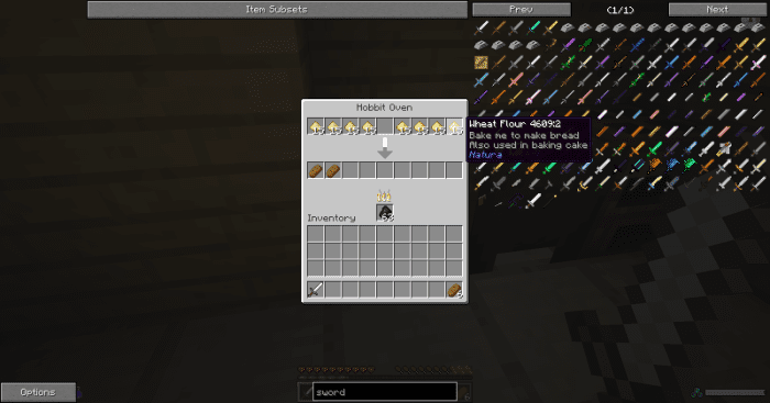 While a row of three barley or wheat can still be used to create bread, the player can also mash down a piece of either plant into powder, and then bake that to create bread.