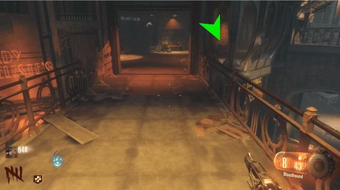 The final possible location is against one of the walls, this can also be seen from a walkway outside.