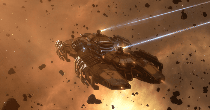 The mighty Skiff, a hard nut to crack, acquiring ore to fuel the needs of the Empire.