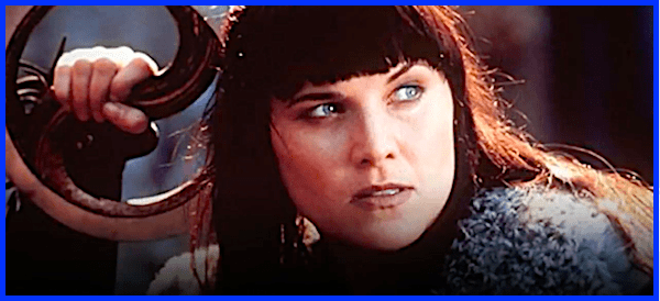 Lucy Lawless played "Xena" on the popular 1990s TV series. Her authentic hand-signed color photographs in character as Xena are worth around $100 today.