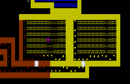 Two farm plots. The purple spade is a plump helmet mushroom. Plump helmets can be eaten, or brewed into dwarven wine.