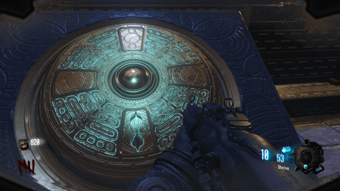 The Focusing Stone will settle in the middle of this glyph on the base of the M.P.D.