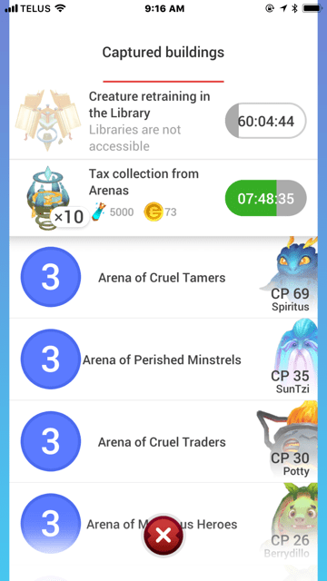 In this view I am receiving 5000 essence and 73 gold coins every day. And have to wait another 7 hours, 48 minutes and 35 seconds. Before I can collect again.