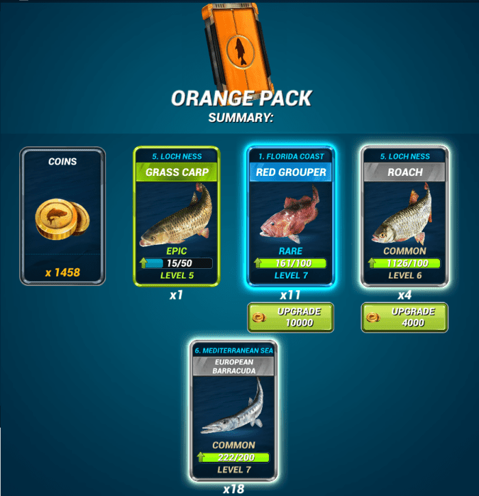 "Fishing Clash" All About Lure Packs LevelSkip