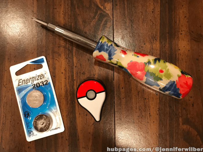 All you need to replace the battery in your Pokémon Go Plus is the device itself, a replacement CR2032 battery, and a Phillips-head screwdriver.