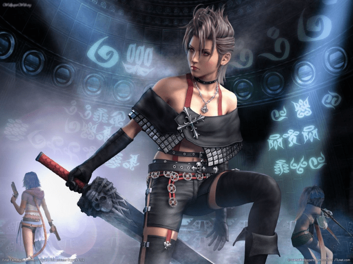 Paine is a playable female character in "Final Fantasy X-2."