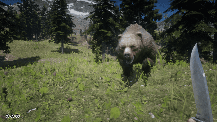 There's a pretty broad line between "Master of Hunters" and "ridiculously suicidal." Luckily unlike "Red Dead Redemption", we're not required to leap that line.