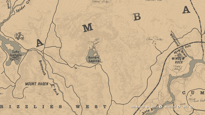You can also find a Grizzly Bear up here at Barrow Lake, and if you're lucky you can witness that cool Bear versus Wolves event we saw in the game trailer . . . but with more snow.