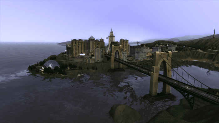 The "world is your oyster" in The Sims 3; the city can be fully explored, with a variety of lots to visit, things for Sims to do, jobs for them to work at, and so on...