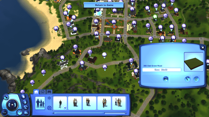 You can place all sorts of lot sizes in The Sims 3, and completely customise the world to your desire.