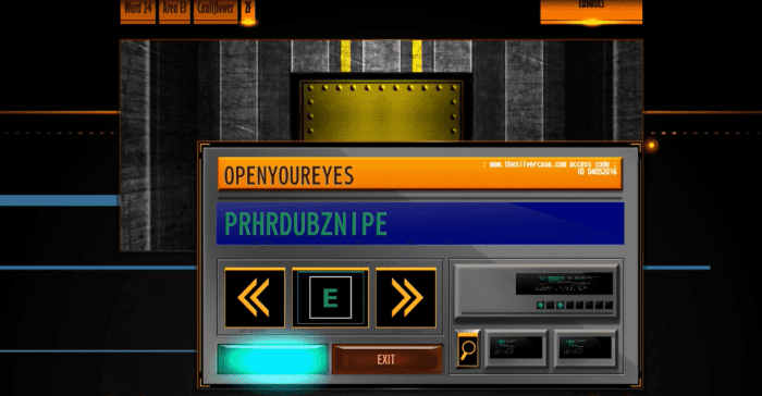 The Silver Case implements several different puzzle elements which range in difficulty. The game also allows players to bypass some puzzle challenges with a yellow magnifying glass symbol.