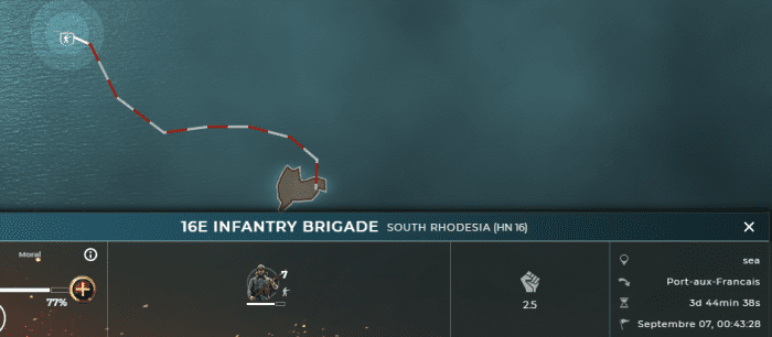 This is a naval movement, but when it takes 4 days to just move to a target, one can see why the game takes so long . . .