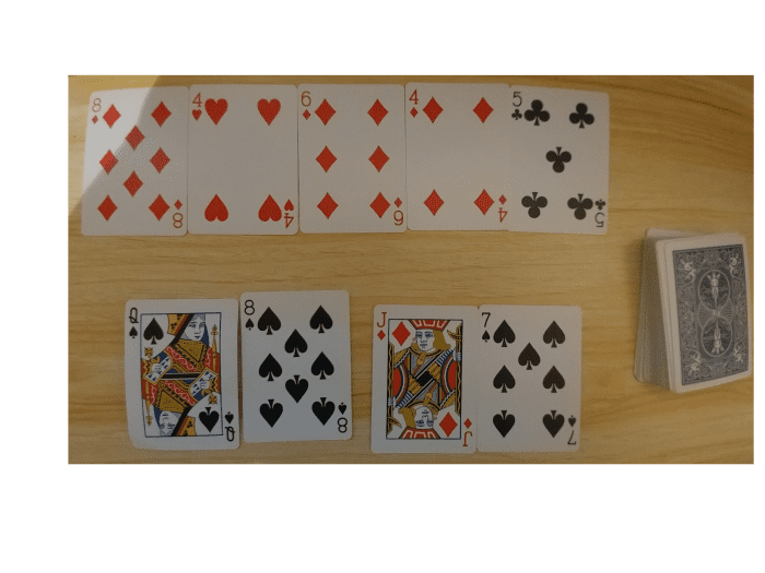 I am playing Daily Bltiz with an actual deck of cards. This is good practice to prepare you to paly the miningame in "WSOP".