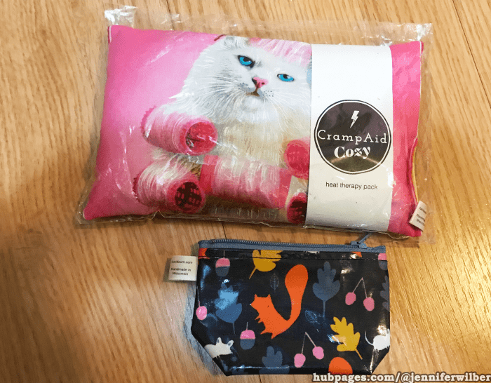 Other accessories by Party in My Pants - CrampAid Cozy in "Purrfect Curls" and pixie laminated tote in "Under the Oaks." I haven't tried my CrampAid Cozy yet, so I haven't included it in my review.