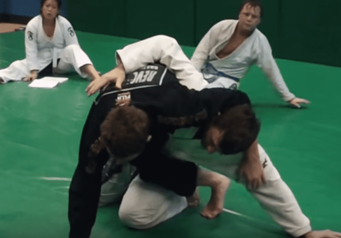 The hip-bump sweep is a staple of the Kimura family from closed guard, but it can also set up a triangle choke.