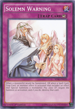 This is a weird one. It's either he's dead, senile and hallucinating, or speaking to the Feather Folk from Star Ocean. Either way, this card has some explaining to do.