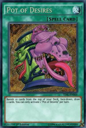 This is what happens when your Voldemorting ends in an epic fail: Half your head gets attached to a pot, and you create a very controversial Yugioh card.