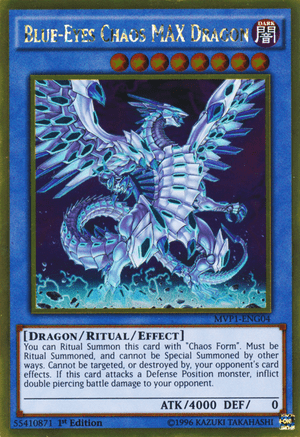 Remember kids: If your Blue-Eyes Chaos MAX Dragon asks you what is your deck's theme, you better not say: "It's Blue-Eyes." That will make him angry. No one wants to make a MAX dragon angry.
