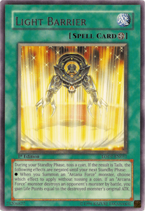 Imagine if we all had a light barrier? The writer would win so many bets on coin tosses... Not to mention he would probably play the Pokemon TCG more.