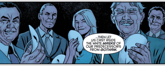 On the DCUniverse streaming service, on the same page, it zooms in to avoid showing President Trump.