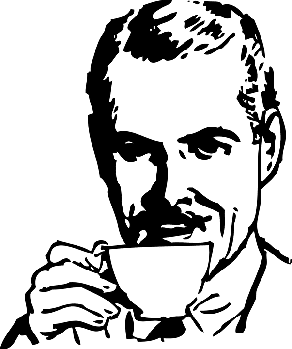 This is NOT Kenneth Avery, but I used this characture of a man loving his coffee.