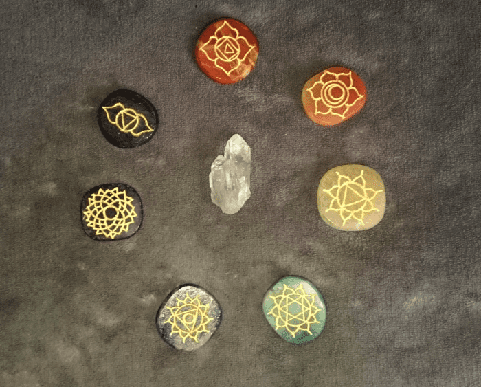 Chakra crystal sets can be bought online or in many shops that sell crystals.