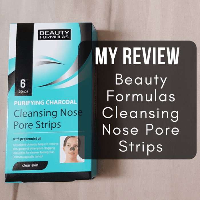 My review of Beauty Formulas Purifying Charcoal Cleansing Nose Pore Strips (with peppermint oil)