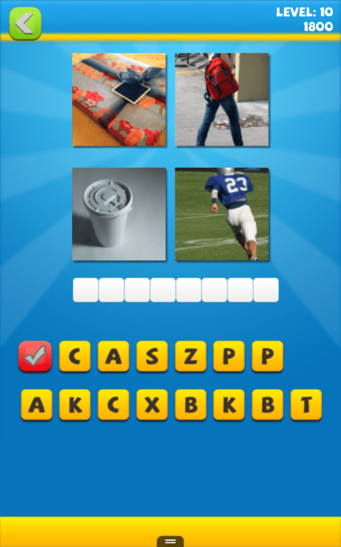 These four pictures come together to make one word - I'm stuck on this particular level. Do you know the answer?